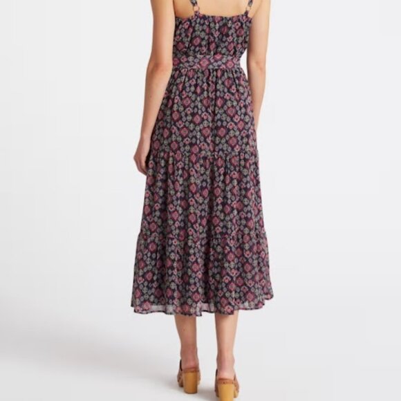 Socialite Tie Front Maxi Dress - 'Linelle' - Women's Size L - Picture 2 of 5